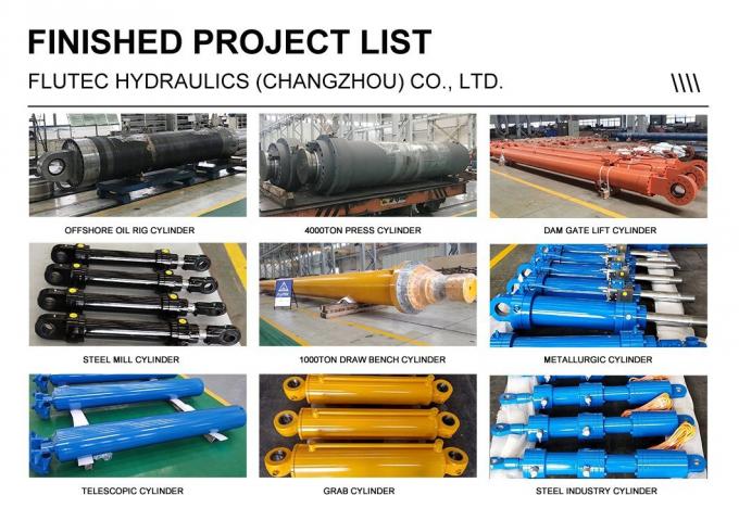 อุปกรณ์เคลื่อนไหว หัว bolted ไฮดรอลิกซิลินเดอร์ Custom สําหรับสื่อไฮดรอลิก 1