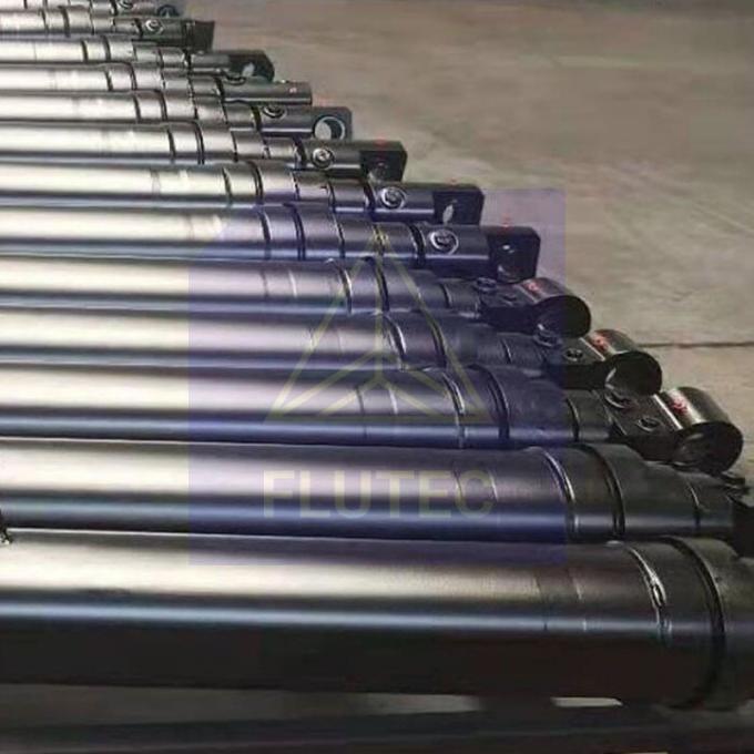 Flutec Long Stroke Telescopic Hydraulic Cylinder สําหรับรถบรรทุกขยะ 1