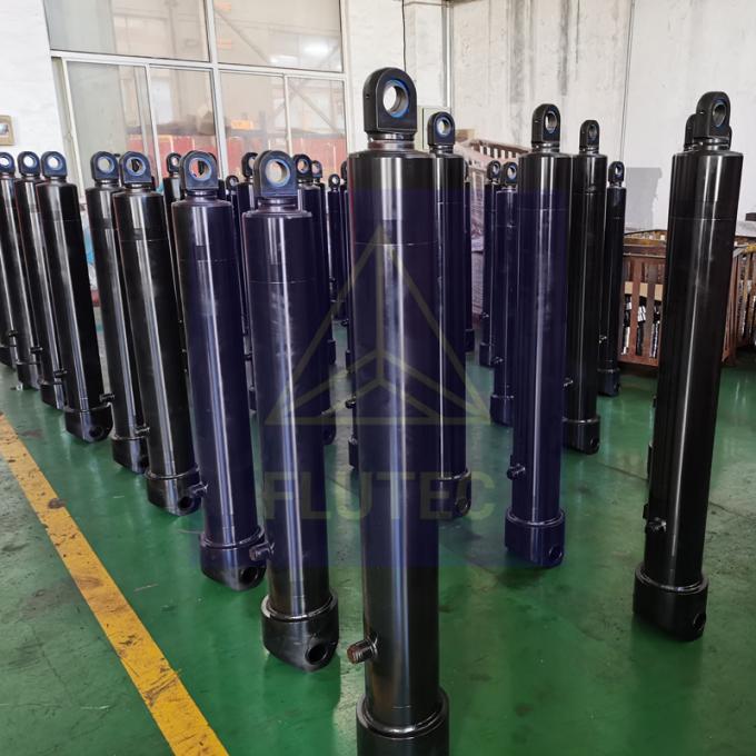 ซิลินเดอร์ดัมป์ไฮดรอลิก Telescopic Custom Press Cylinder สําหรับแพลตฟอร์มดัมป์ 0