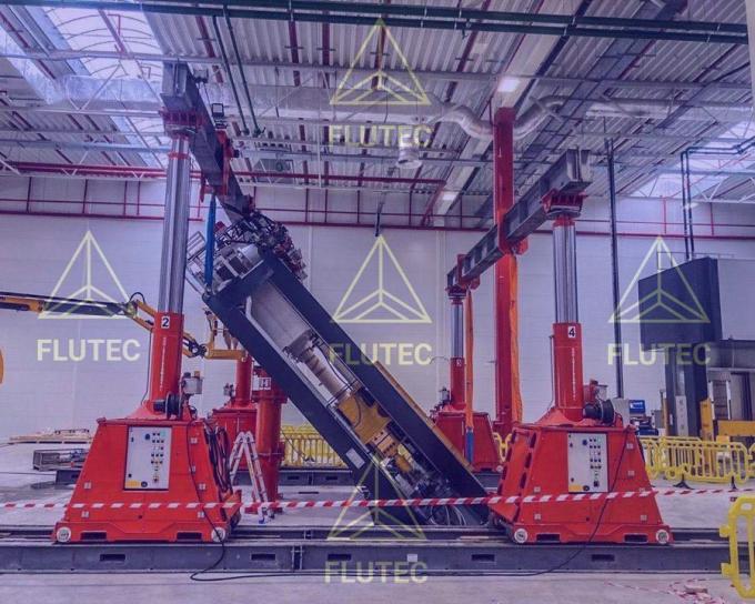 กระบอกยกไฮดรอลิก Telescopic Double Acting สําหรับระบบ gantry ไฮดรอลิก 0