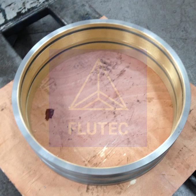 CNC Machining Custom Bronze Bushing Polishing สําหรับไฮดรอลิก พรีส ซิลินเดอร์ 1